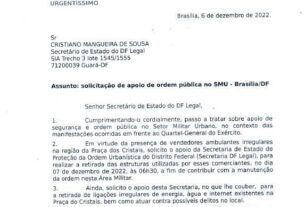 Ofício que o Exército inveja ao GDF