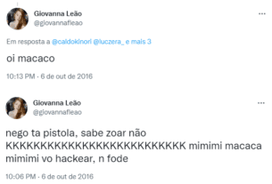 Tweets da Giovanna