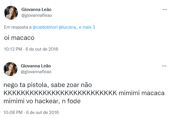 Tweets da Giovanna